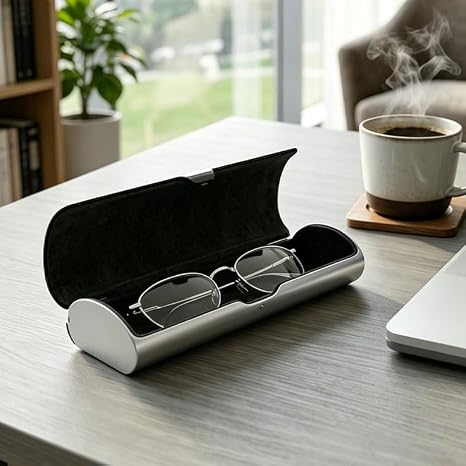 Slim Metal Sunglasses Case, Hard Shell Eyewear Protector