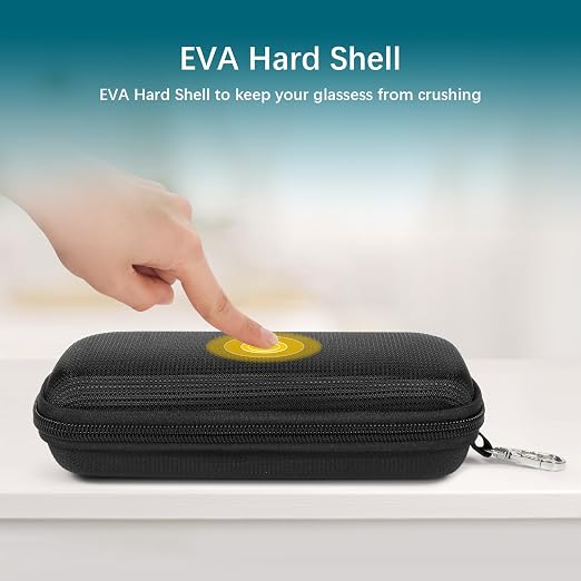 Zippered EVA Eyewear Travel Case, Shockproof Glasses Holder