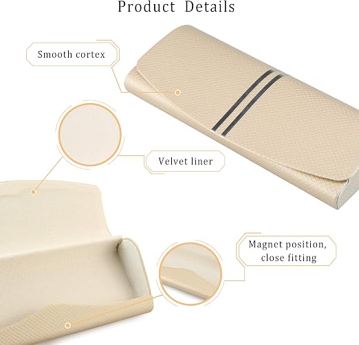 Slim Eyeglasses Case, Foldable Protective Glasses Holder